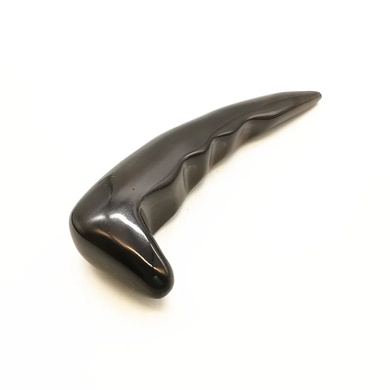 15cm Black Water Buffalo Horn Massaging Sticks Chinese Body Treating Bars L009