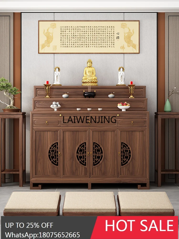 

SGF table solid wood household simple Shentai incense case middle hall ladder Buddhist cabinet