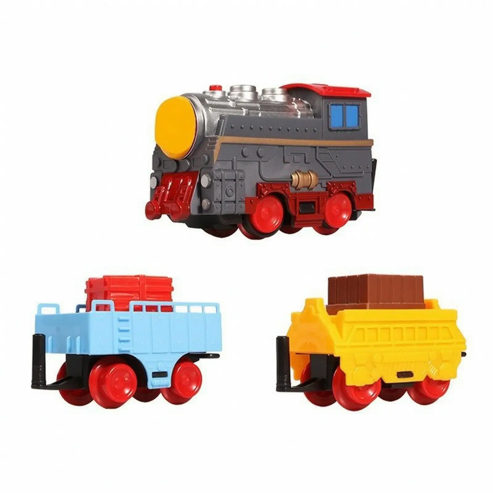 Plastic Train Set for Kids with Locomotive Cars and Bridge Track Toy for Parent Child Activity