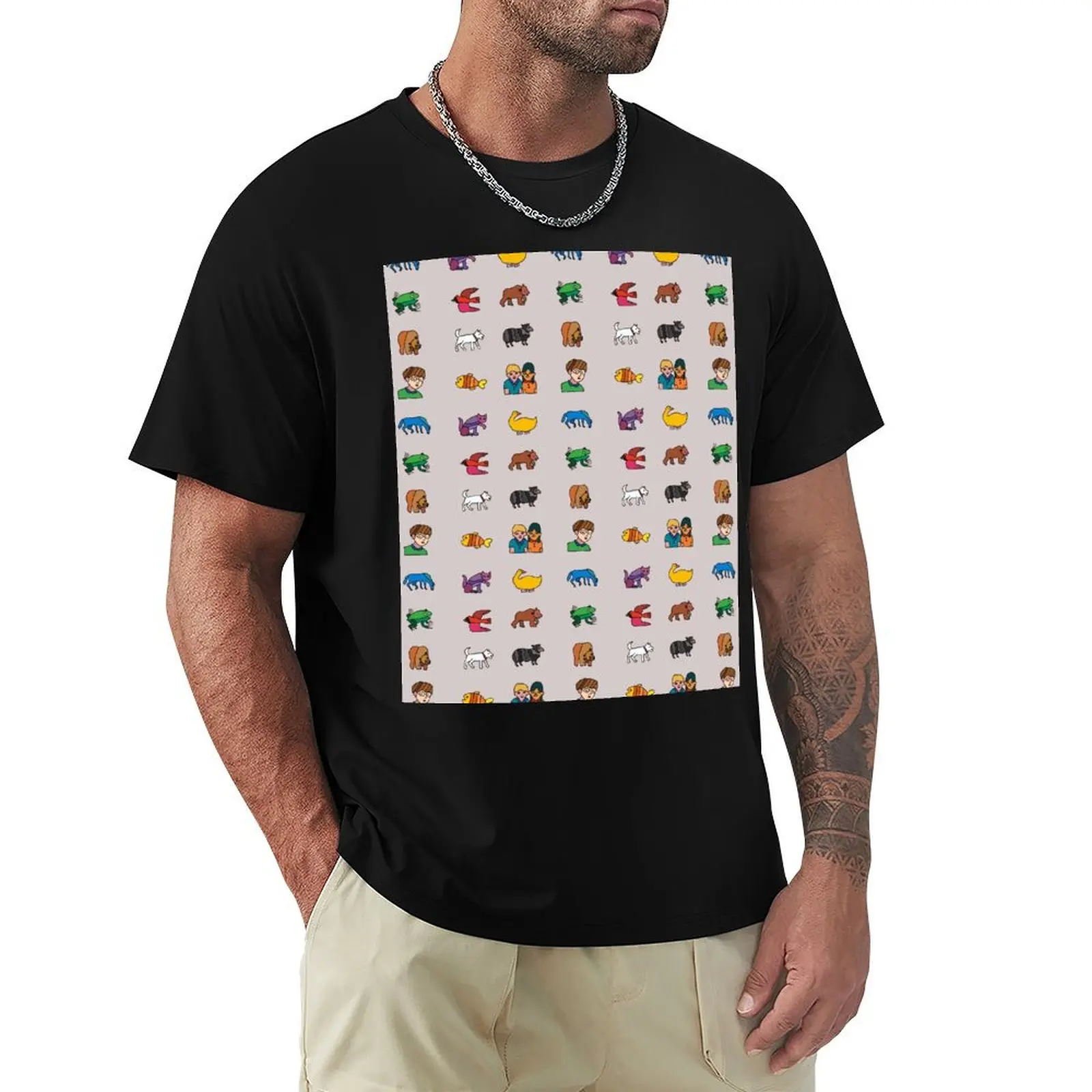 Brown Bear books T-Shirt Casual All Match Tee Shirt for Men