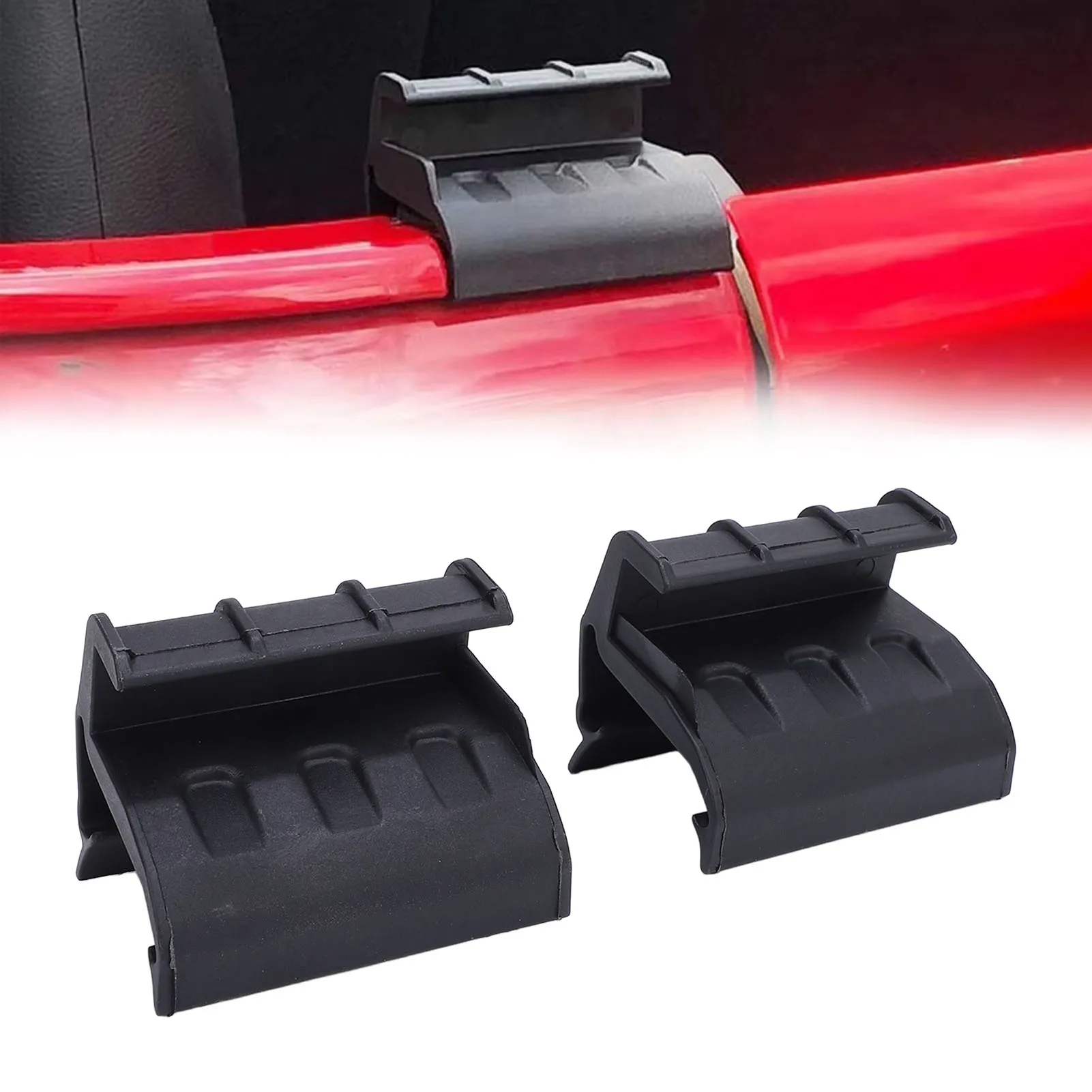 

2 шт., зажимы для заднего стекла с мягкой верхней частью, фиксаторы, держатели задней двери 55395760AE, задняя левая и правая для автомобиля