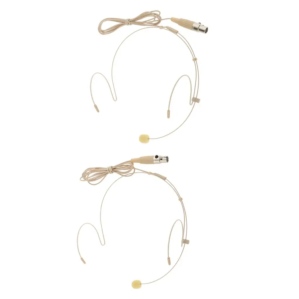 Compact Wired Headset Mic Omnidirectional Condenser Headworn Audio Microphone for Voice Amplifier and Tour Guide Speaking