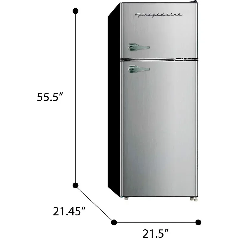 Frigidaire EFR751, 2 Door Apartment Size Refrigerator with Freezer, 7.5 cu ft, Platinum Series, Stainless Steel