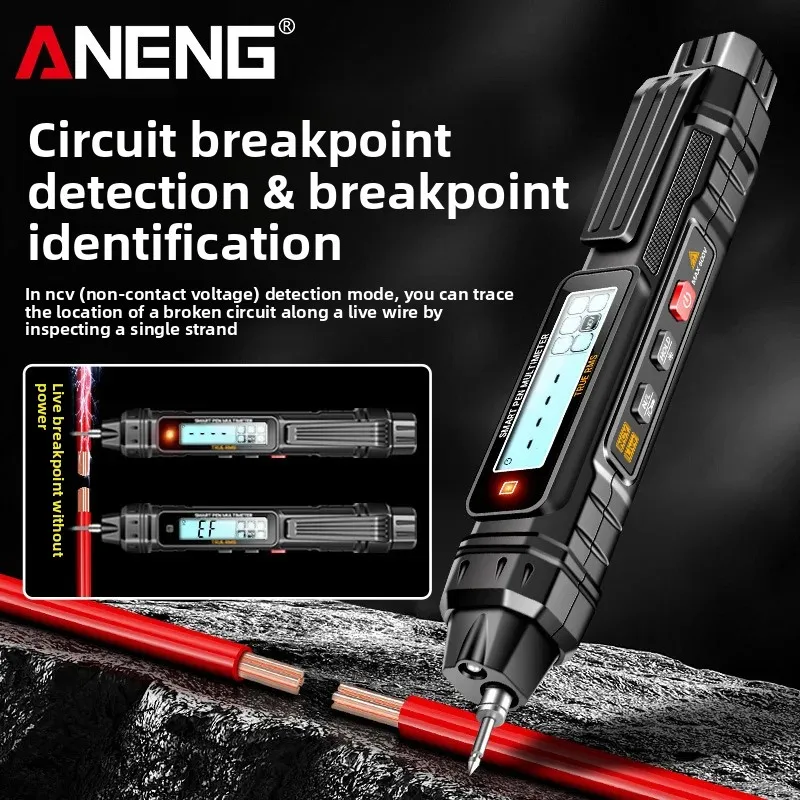 ANENG قلم متعدد رقمي عالي الدقة صغير محمول أوتوماتيكي بالكامل عالمي لإصلاح الإلكترونيات