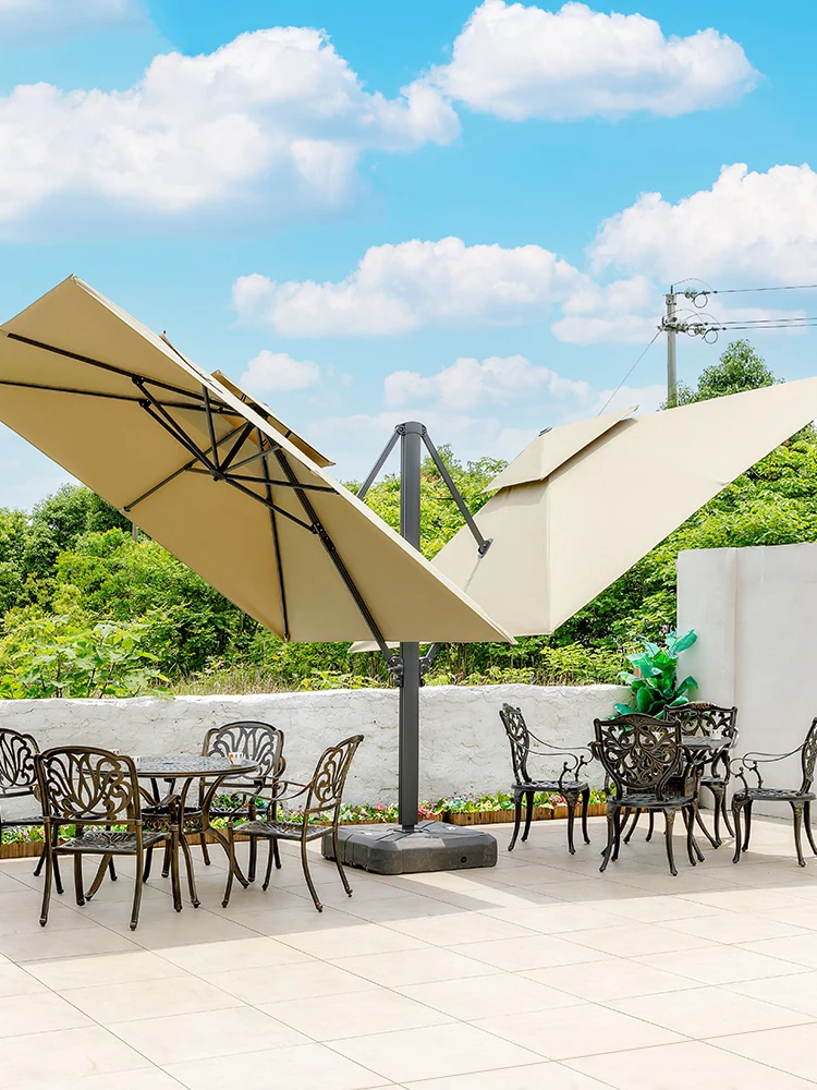 

Наружный солнцезащитный козырек для двора, римского павильона, двуглавый внешний дисплей, большой садовый зонт от солнца