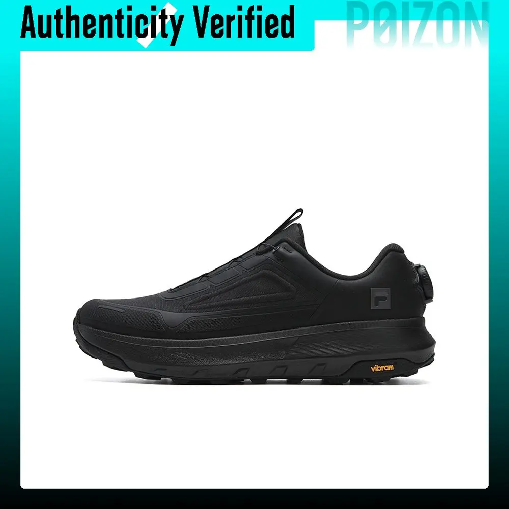 FILA BOA EXPLORER 3 Cushioning Abrasion Resistant Lightweight Low top Outdoor Shoes Men's Black A12M541217FBB