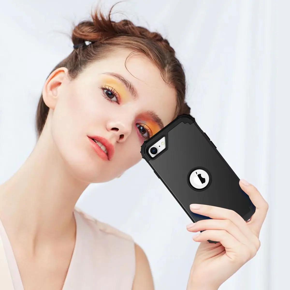 جراب واقٍ هجين شديد التحمل لجهاز iPod Touch ، جراب واقٍ مقاوم للصدمات ، مقاوم للصدمات ، متوافق مع طرازات iPod Touch 7 و Touch 6 و 5