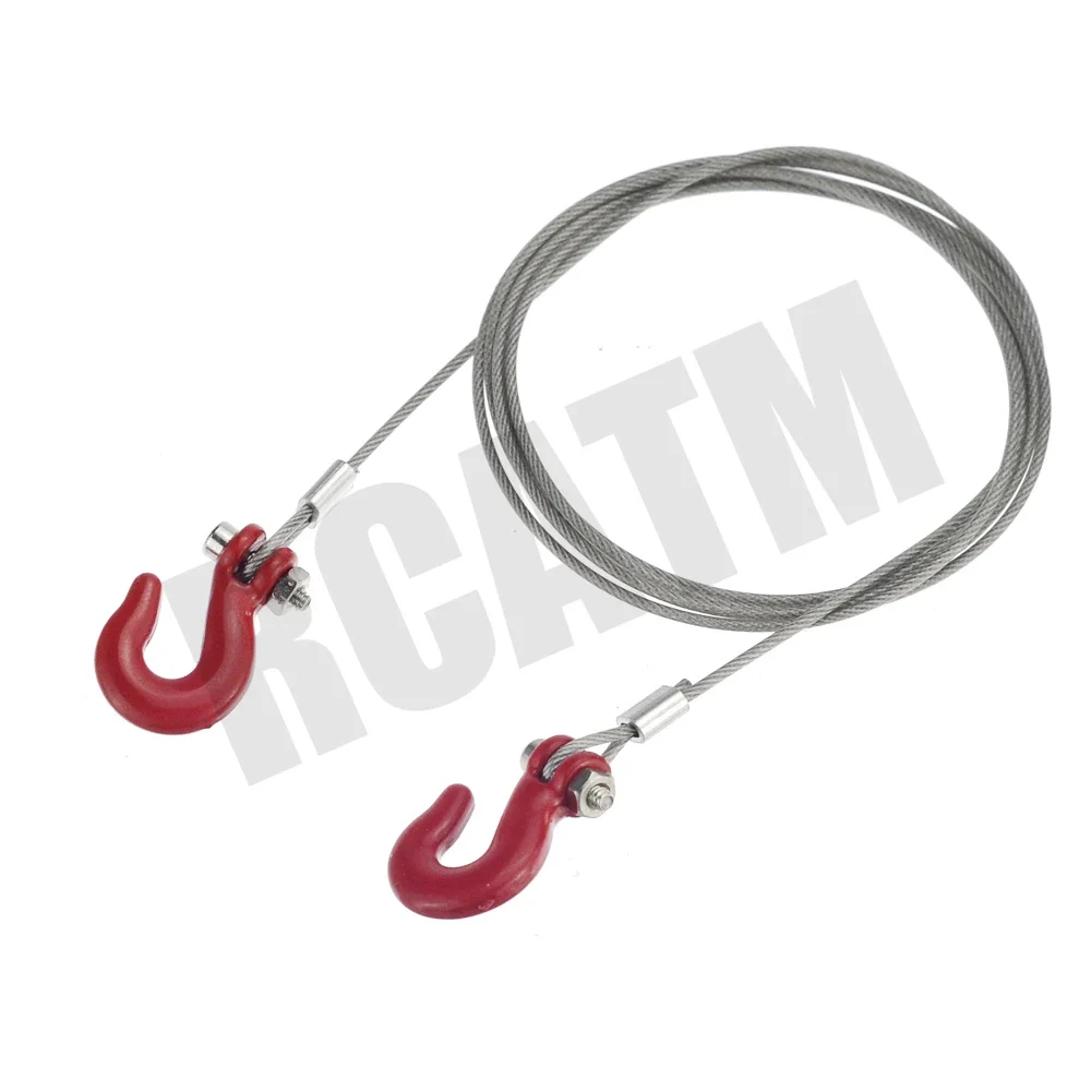 Metal Trailer Hook Rescue Chain Decoration For 1/10 RC Crawler Car TRX4 G63 D90 Axial Scx10 III Wraith Tamiya VS4