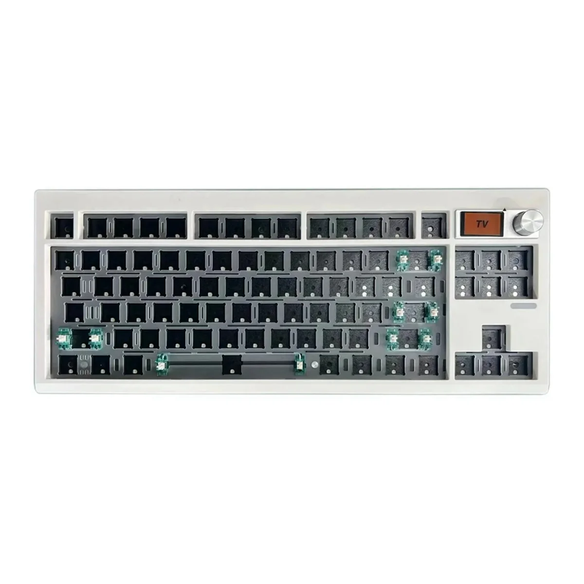 GMK87 Mechanical Keyboard KIT with Display Screen RGB Backlit Gasket Structure Gaming Hot Swap Keyboard White