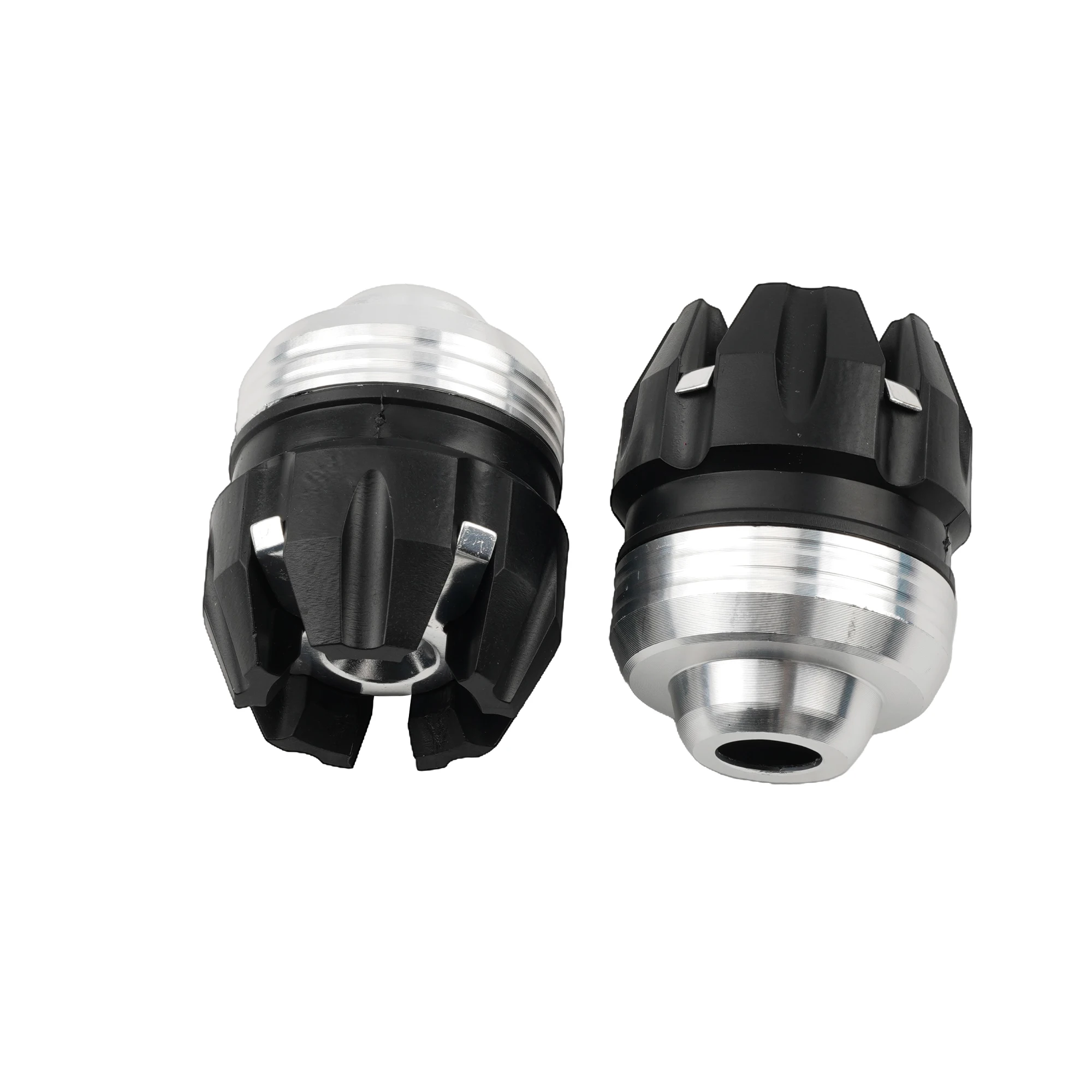 Motorrad Universal Vorderradaufhängung Schutzbecher 2 Stück Rahmenschieber Fallschutz für Roller E-Bike Aluminium Motocross