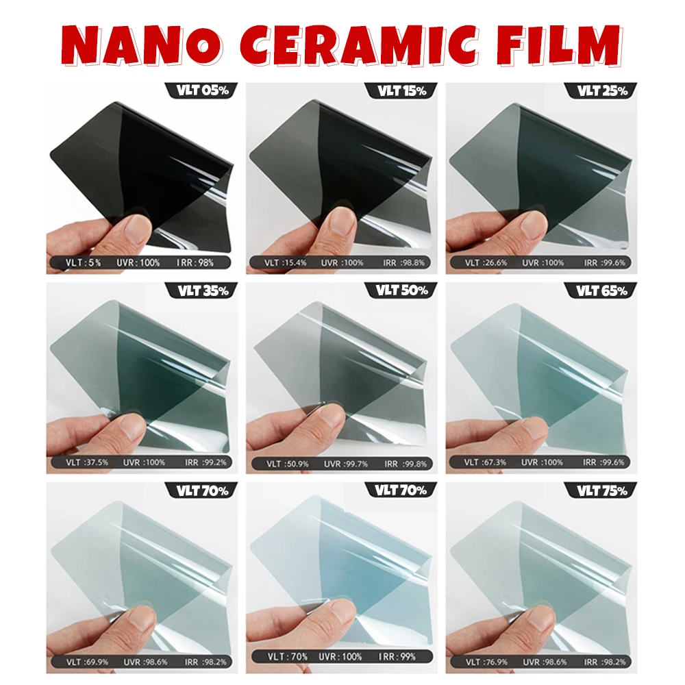 Maat 50/55/58X152Cm Ir100 % Nano Keramische Film Super Kwaliteit Hoge Hittebestendige Auto Glas Solar Tint Raamfolie Beschermend