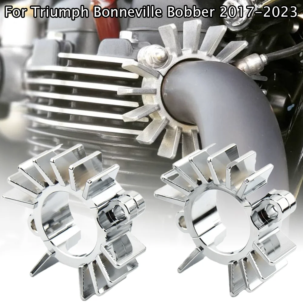

For TRIUMPH BONNEVILLE BOBBER T120V SCRAMBLER 1200 XC/XE CUP/SCRAMBLER/Twin Finned Exhaust Pipe Head Heat Sink Fixing Clips
