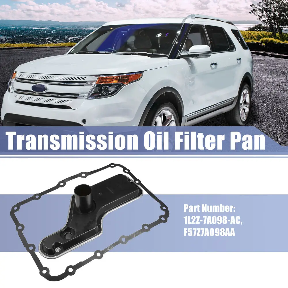 1 SET 1L2Z7A098AC Transmission Oil Fluid Filter Pan Gasket Kit for Ford Explorer FT-140 5R55W Lincoln Mercury Jaguar etc