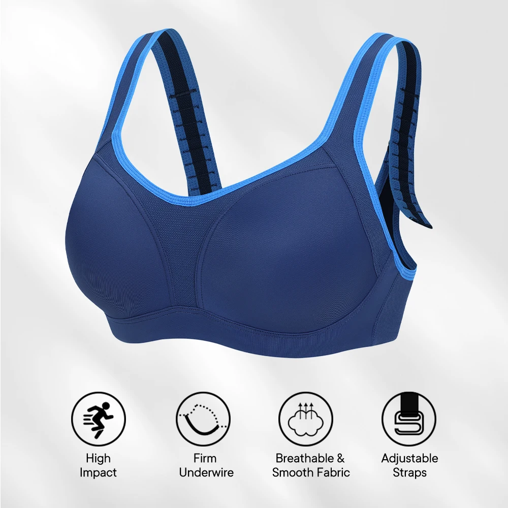 Sports Bra Top Women High Impact  Underwire Summer Workout Running Underwear Brassiere Active Sportwear Fitness Golf 2023 Lady