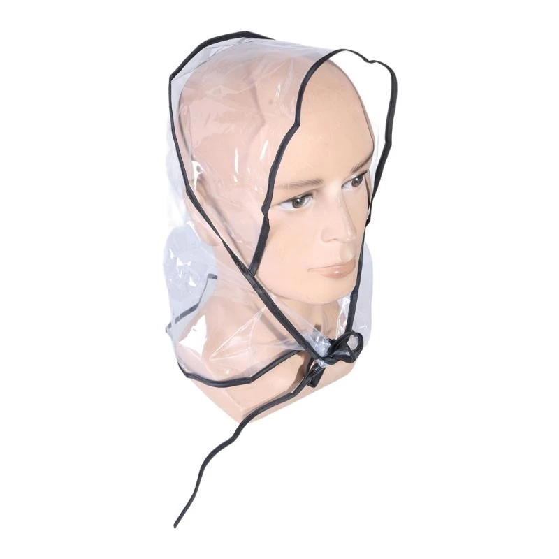 R1WE PVC Rain Hat for Rainy Weather Condous Outdoor Use Clear Hood