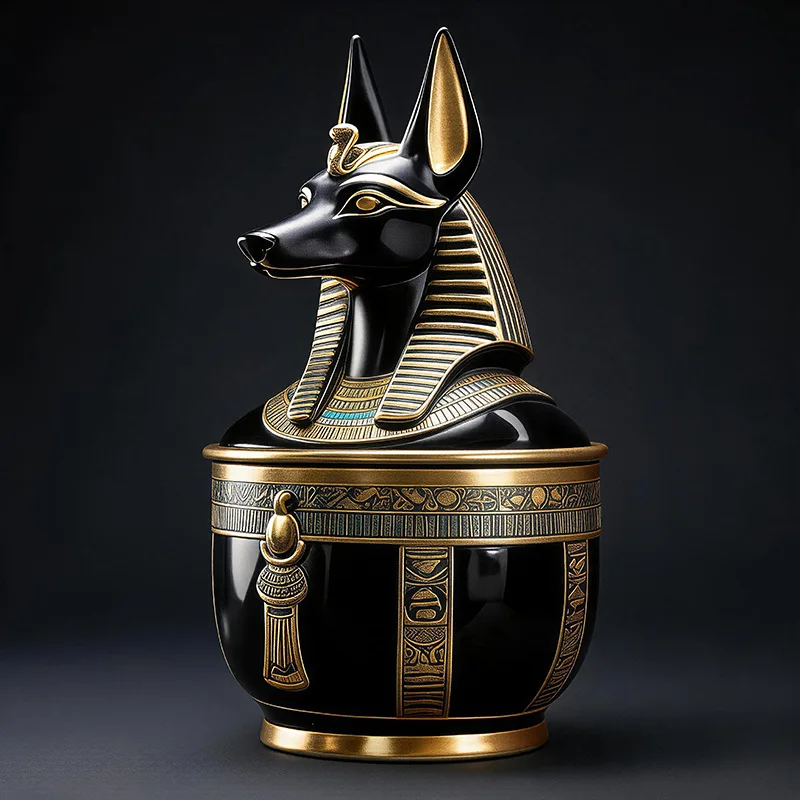 Image of Altägyptischer Hundegott Anubis Hunde-Aufbewahrungsdekoration Kreatives Merchandise Wohnzimmer Eingangsbereich Dekoration Großhandel