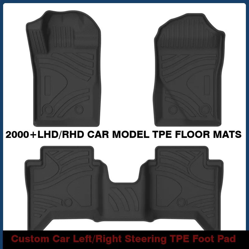 TPE Car Floor Mats Custom Fit 3000+ Cars MODEL | LHD/RHD | Anti-Slip All-Weather Protection Mats Accessories