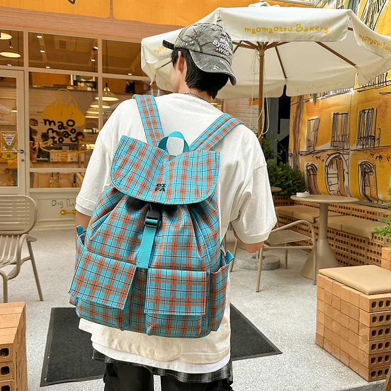 Retro Checkered Kids Backpacks for Boy Couple Backpack Women Versatile Cute Backpacks School Bags Designer Bags Man Backpack Sac
