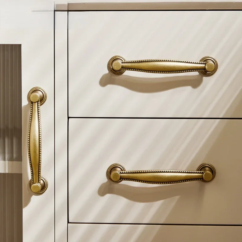 Vintage Bronze Solid Brass Cabinet Knobs Shell Handle Cupboard Handles Furniture Hardware Drawer Pull Kitchen Drawer Handles