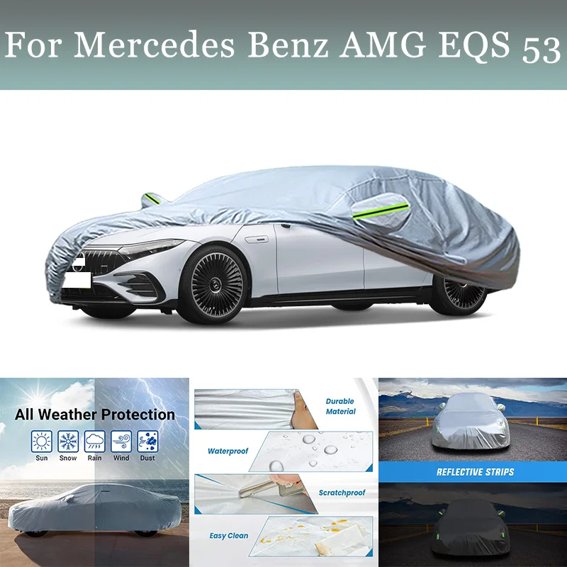 

Full Car Cover For Mercedes Benz AMG EQS 53 Waterproof Summer Sun Shade Anti-UV Winter Rain Snow Prevent Cover