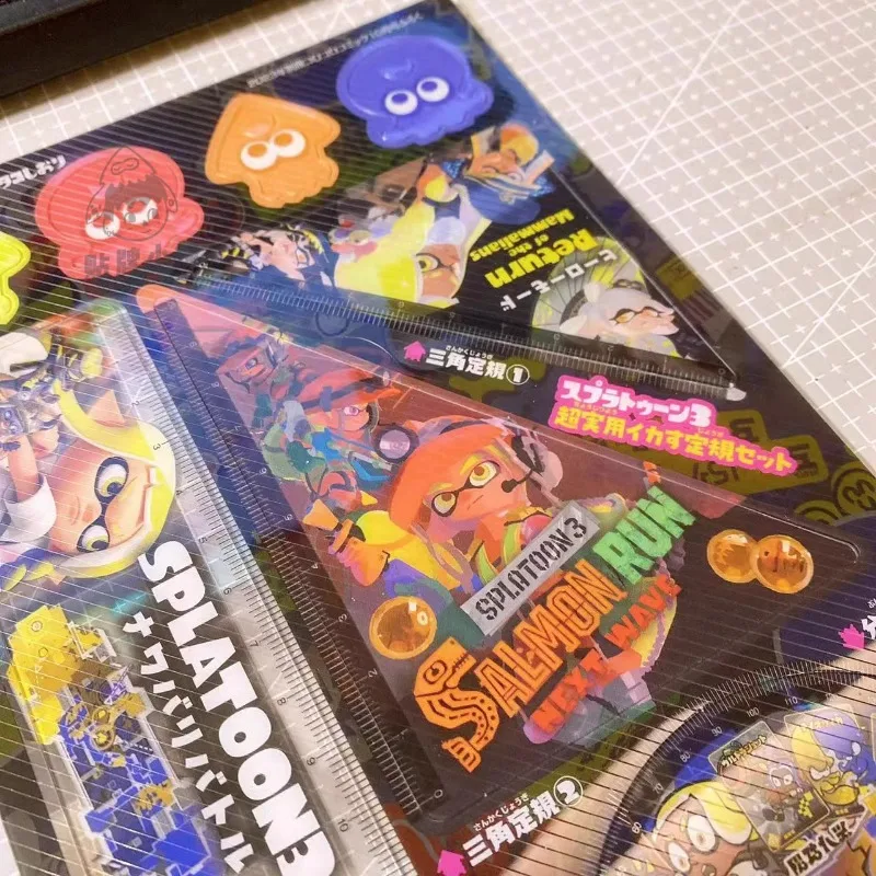 In Stock Splatoon3 Jet Fighter スプラトゥーン Stationery Around Flexible Ruler Triangle Ruler