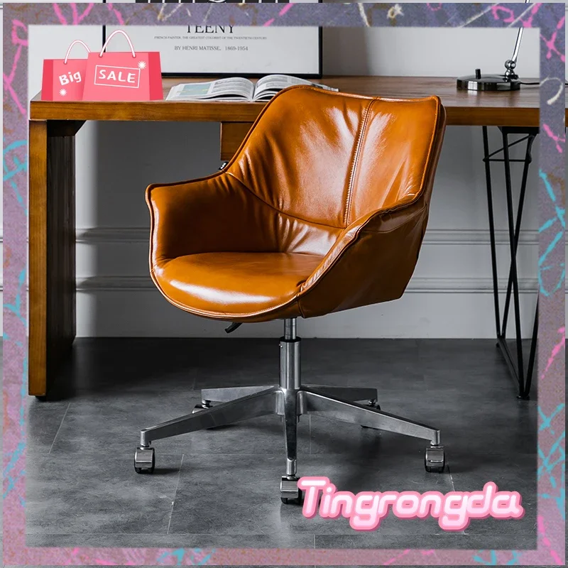 A Durable Rotatable Office Chair Nordic Executive Swivel Floor Designer Comfortable Metal Silla Escritorio Furniture