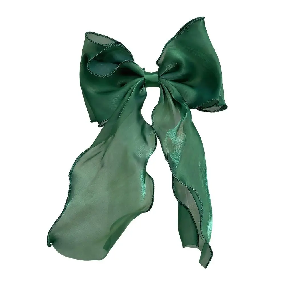 Silk Material Curtain Bow Tiebacks Pearl Decoration Translucent Mesh Curtain Holdbacks Elegant Style Lace Design