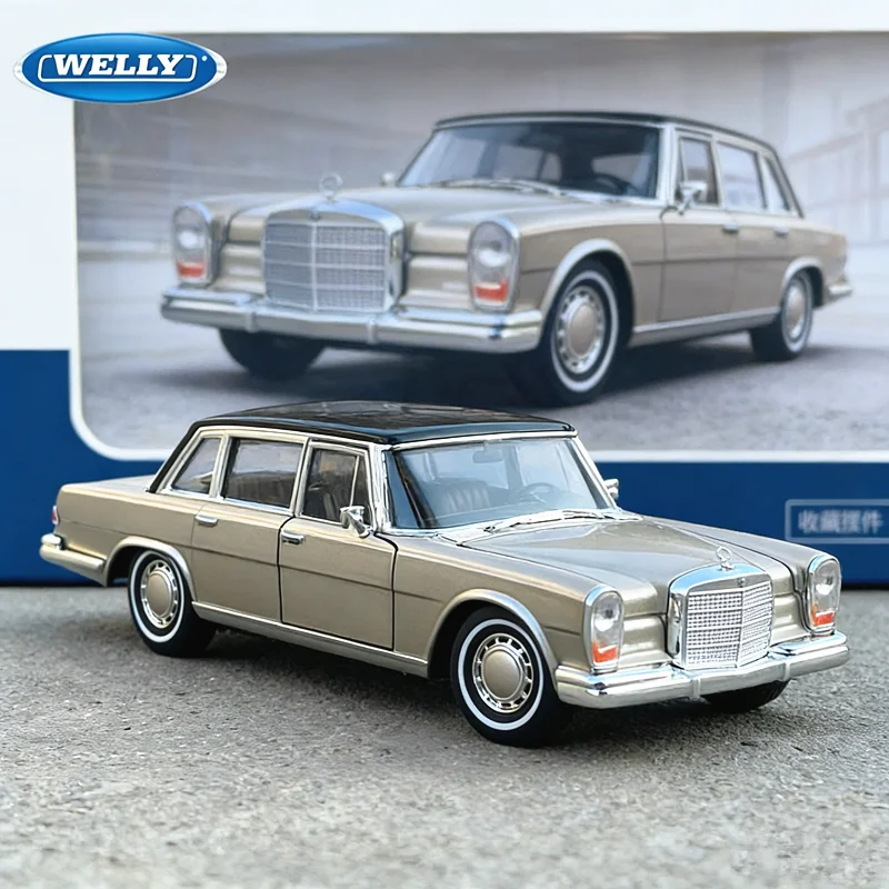 

WELLY 1:24 Mercedes-Benz 600 Alloy Classic Car Model Diecasts Metal Toy Retro Old Car Model Simulation Collection Childrens Gift