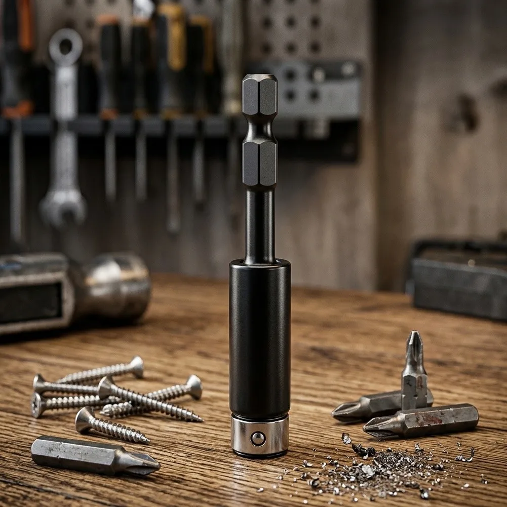 Hex Shank Magnetic Adapter 6.35mm for Drill Bits Quick Change for Power Tool Accessory 35K Carbon Steel 7.2cm Length