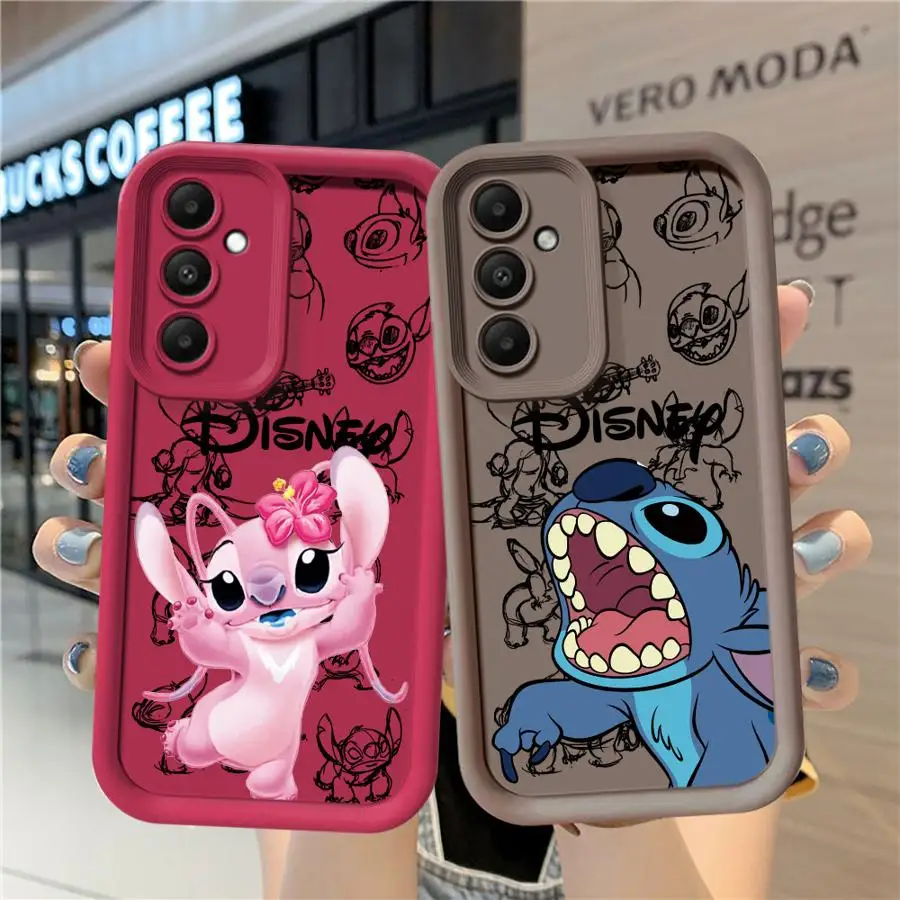 Cartoon Stitch Cool Phone Case for Samsung Galaxy A72 5G A73 A71A52s A54 A53 A52 A55 A35 A25 A15 A51 Soft Cover