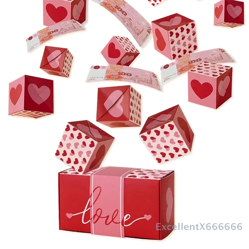 10/12/16/18/20szt Pudełko na prezenty z niespodzianką z konfetti Kreatywne pudełko na prezenty z niespodzianką Wyskakujące pudełko na pieniądze