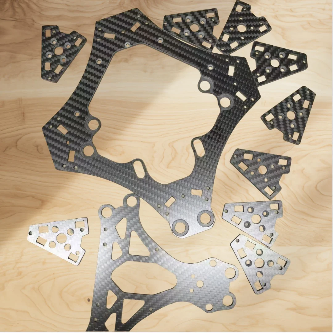 Placa de fibra de carbono personalizada, processamento de corte CNC, serviço DIY, painel de folha de fibra de carbono, usinagem CNC