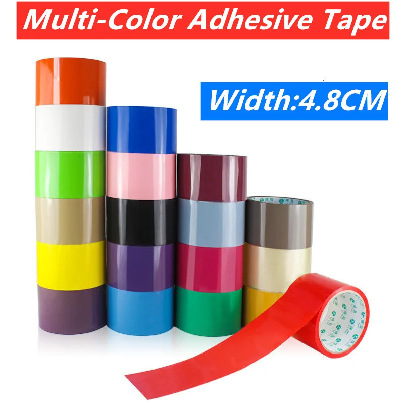 

Colored Adhesive Tape, High Sticker, OPP Carton Sealing, Red, Blue, Yellow, Green, Purple, Pink, Black, White, Gay, Multicolor