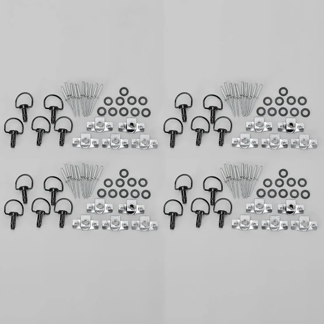 20 Sets Motorcycle 17mm 1/4 Turn Quick Release Race Fairing Fastener Clip D-Ring Pin Washer Fit For Honda Yamaha Suzuki Kawasaki
