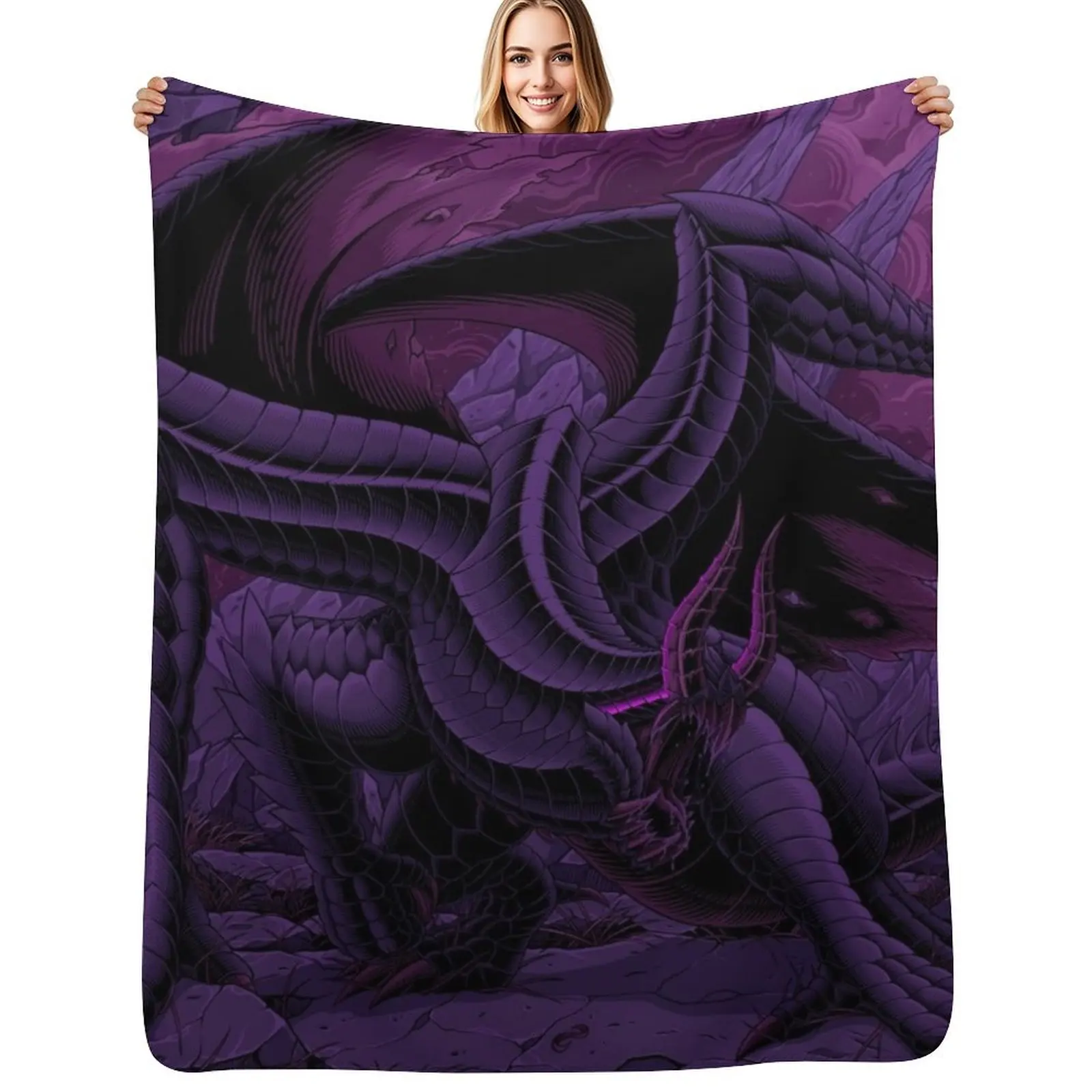 MONSTER HUNTER GORE MAGALA Throw Blanket Soft Sherpa Fleece Warm Blanket for Winter