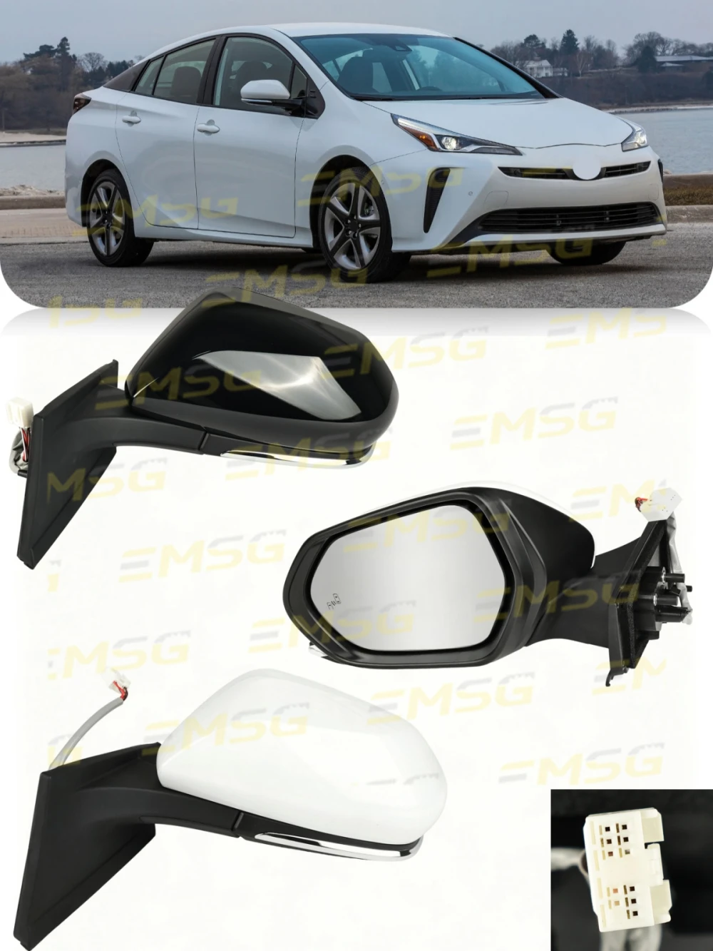 6PIN Rearview Mirror Assembly For Toyota Prius 2016 2017 2018 2019 2020 2021 2022 Car Accessories Power Adjust Heat 8791047420