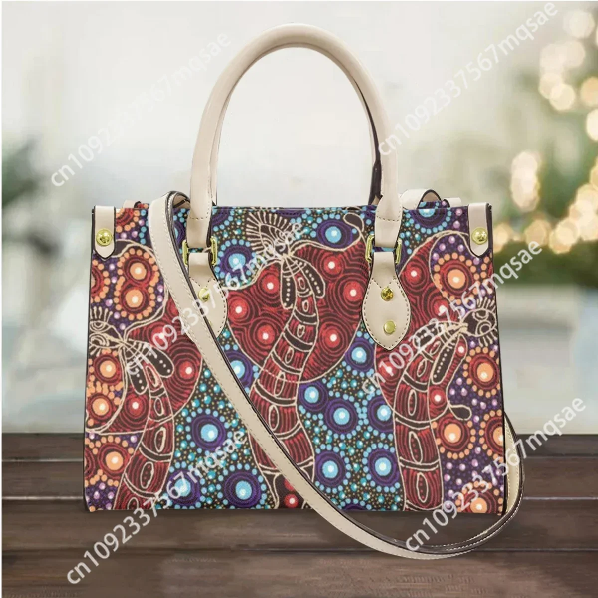 

Fashion Ladies Messenger Bag 2024 Aboriginal Art Pattern Female Handbag Tribal Culture Design High Quality Shoulder Bag Tote