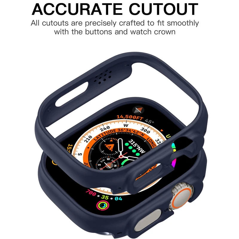 Abdeckung für Apple Watch Ultra 2 Gehäuse 49mm Armband Zubehör Hard PC Stoßstange Shell Displays chutz iwatch Serie Ultra 49mm Band