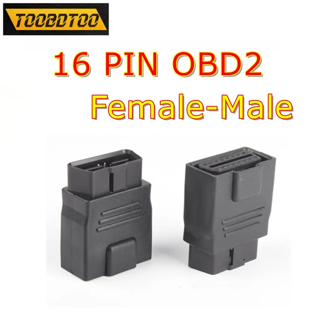 OBD2 16Pin Car Tester Plug Computer Extension Plug OBD II Connector Male to Female OBD2 Extension Cord Adapter Car ELM327