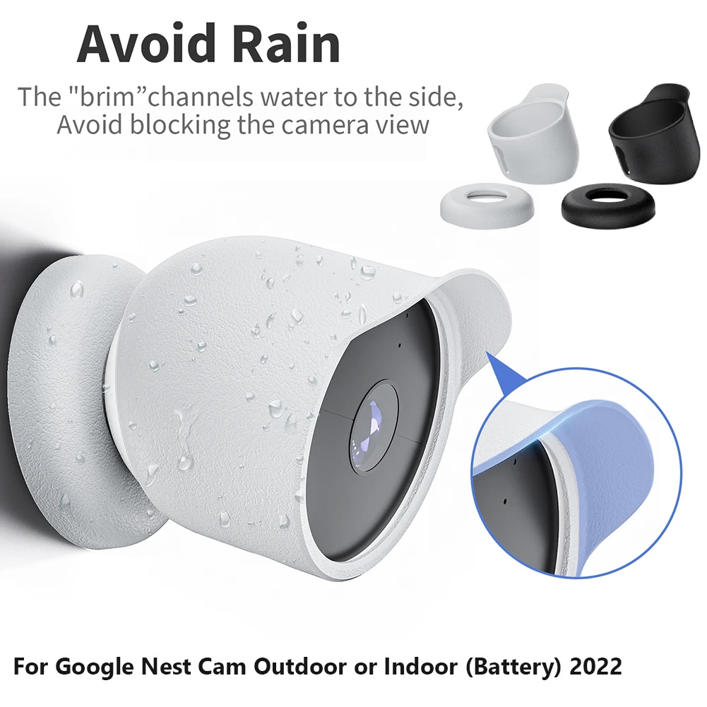 Camera Protector Silicone for Google Nest Cam Outdoor or Indoor Camera Cover Case Security Webcam Housing Water-Resistant