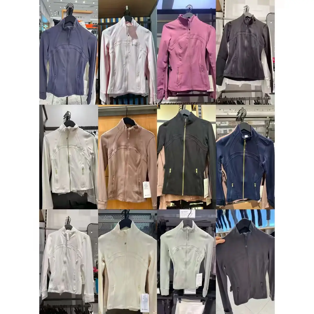 Chaqueta deportiva de yoga con cremallera dorada para mujer, de secado rápido, para correr, ropa deportiva, top con cremallera, color sólido, marca Lemon Designer.