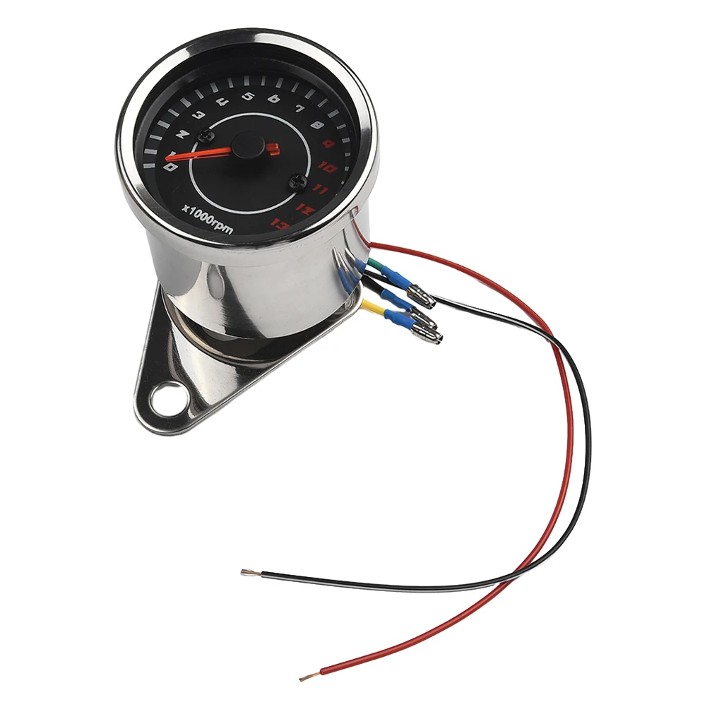 Motorcycle Tachometer 6.5cm Diameter Glass Top Applicable To All Motorcycles LED Backlight 13K RPM Shift Motorcycle