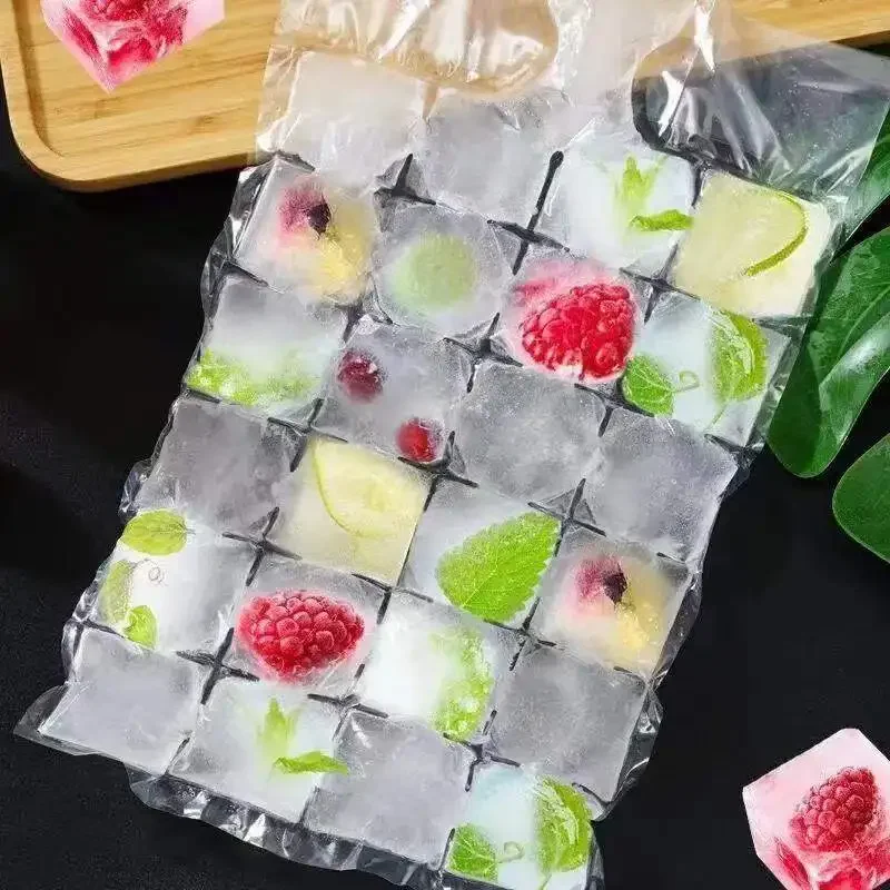 10/pack ice bag Disposable plastic homemade ice freezer bags Home use creative self-styled ice cubes bags ice-making mold