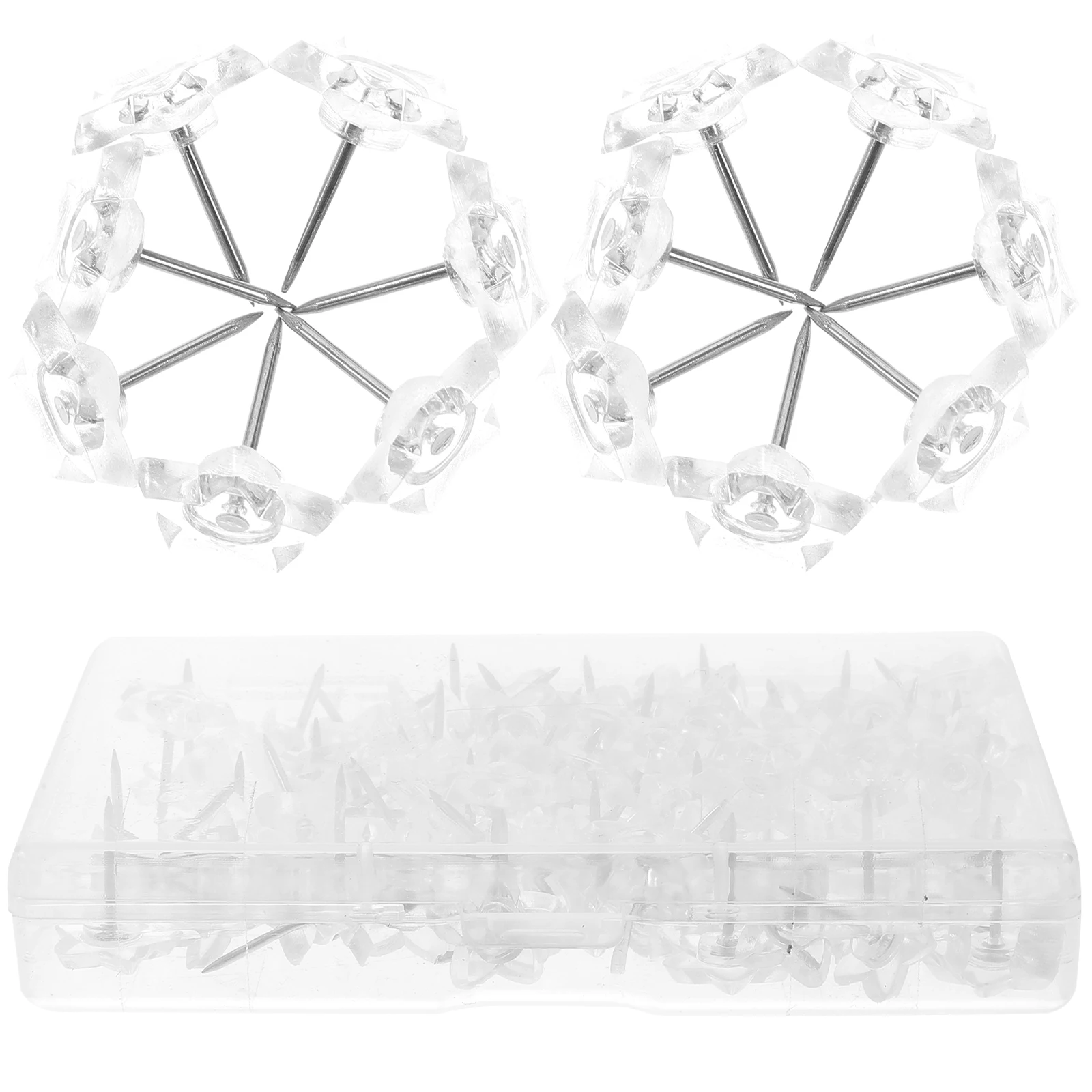 

100 Pcs Thumb Tacks Push Pins Jumbo Rose Gold Round Head Decorative Drawing Map Accessories Reusable Star Shaped Daily Use Foam