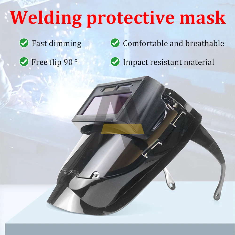 Large Viewing Screen Welding Helmet Auto Darkening Welding Mask for ARC Weld Grind Cut Sandblasting Safety Face Protective Tool