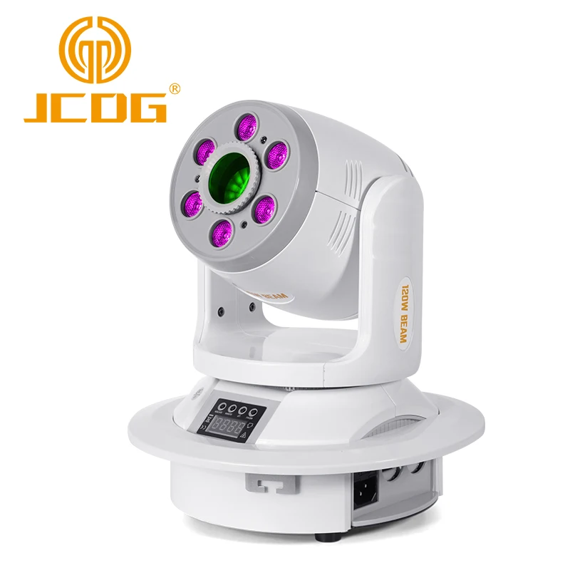 JCDG High Power 120W LED 7pcs Spot Moving Head Lights DMX512 Full Color Gobos Lighting for DJ Disco Music Dance Home Party