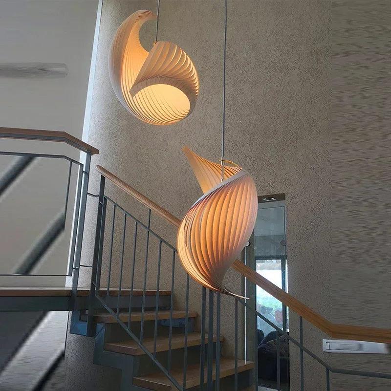 

2025 Shell Shape Chandeliers Conch Creative Pendant Lights Living Room Bedroom Shop Hanging Lamps For Room Decor Fixture LED