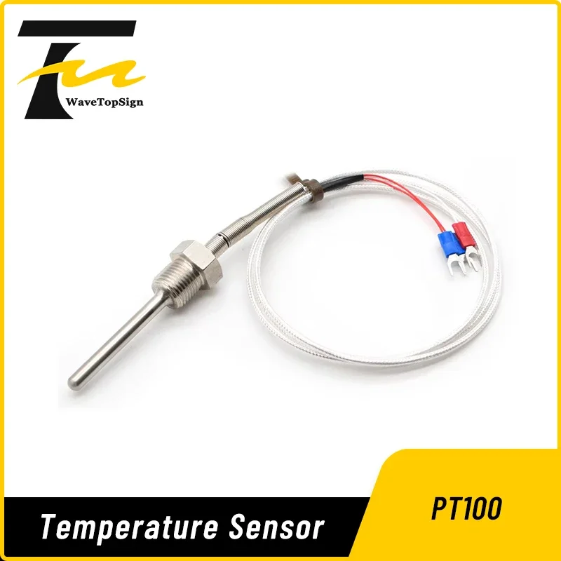 

PT100 Threaded Installation Thermal Resistance Temperature Sensor Thread M6 M12 M16 M20mm length 1M