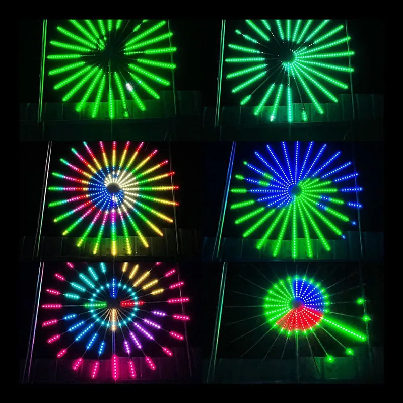 2026 Sound Activated Firework Lights, RGB Color Changing, Sound Sync Dancing, APP Programmable, Dual Speakers Waterproof Lamp