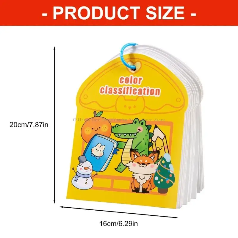 Buku Sibuk Buku Kerja Stiker Mainan Penyortiran Warna untuk Kegiatan Pembelajaran Prasekolah dan Ikatan Orang Tua Anak